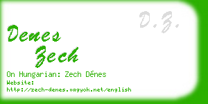 denes zech business card